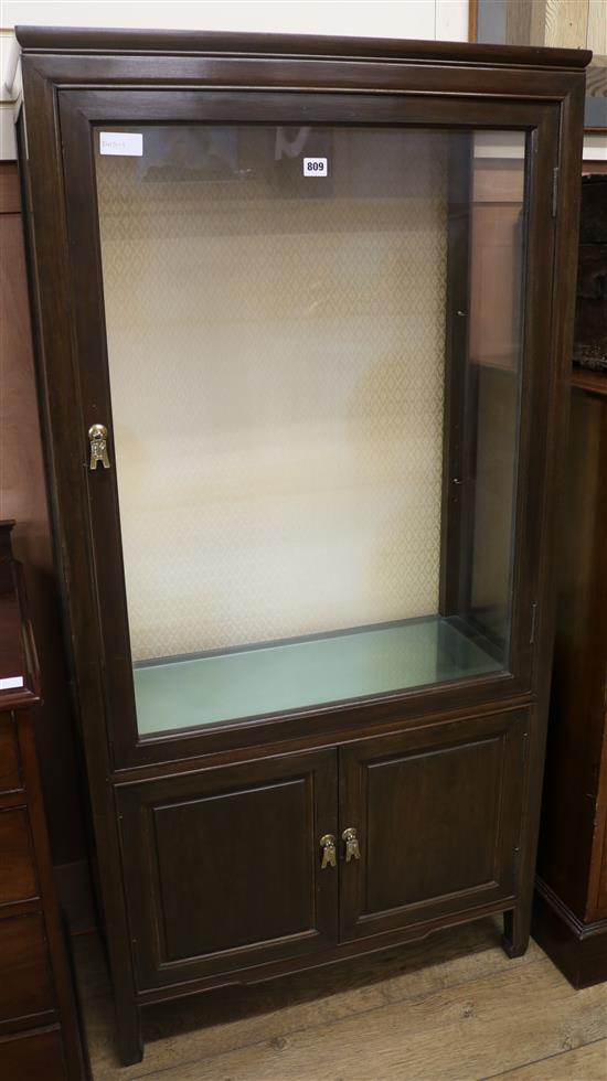 A Chinese hardwood display cabinet, W.77cm